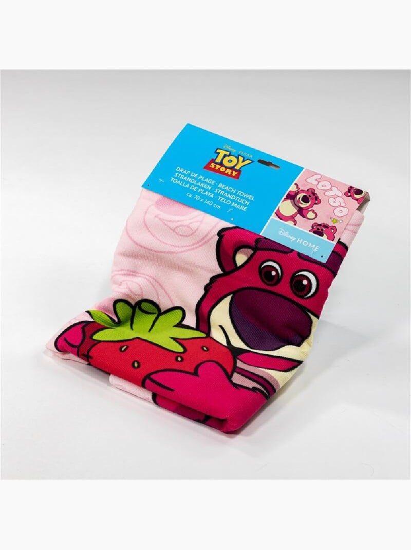Toalla de Playa Infantil Lotso Disney Pixar Toy Story 70x140 cm 100% Poliéster Beige/Rosa - Kiabi
