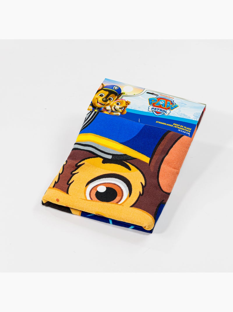 Toalla de Playa Infantil PAW Patrol 70x140 cm 100% Poliéster Negro Azul - Kiabi