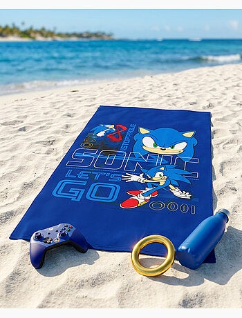 Toalla de Playa Infantil Sonic the Hedgehog 70x140 cm 100% Poliéster