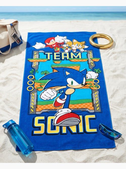Toalla de Playa Infantil Team Sonic 70x140 cm 100% Poliéster - Kiabi