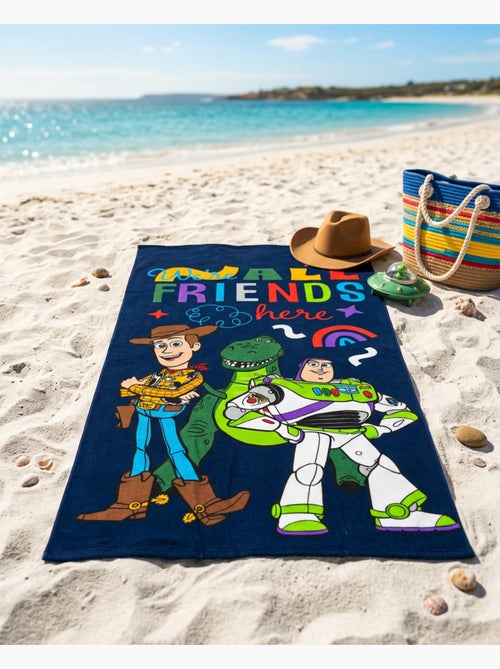 Toalla de Playa Infantil Toy Story Disney Pixar 70x140 cm 100% Poliéster - Kiabi Toalla de Playa Infantil Toy Story Disney Pixar 70x140 cm 100% Poliéster - Kiabi