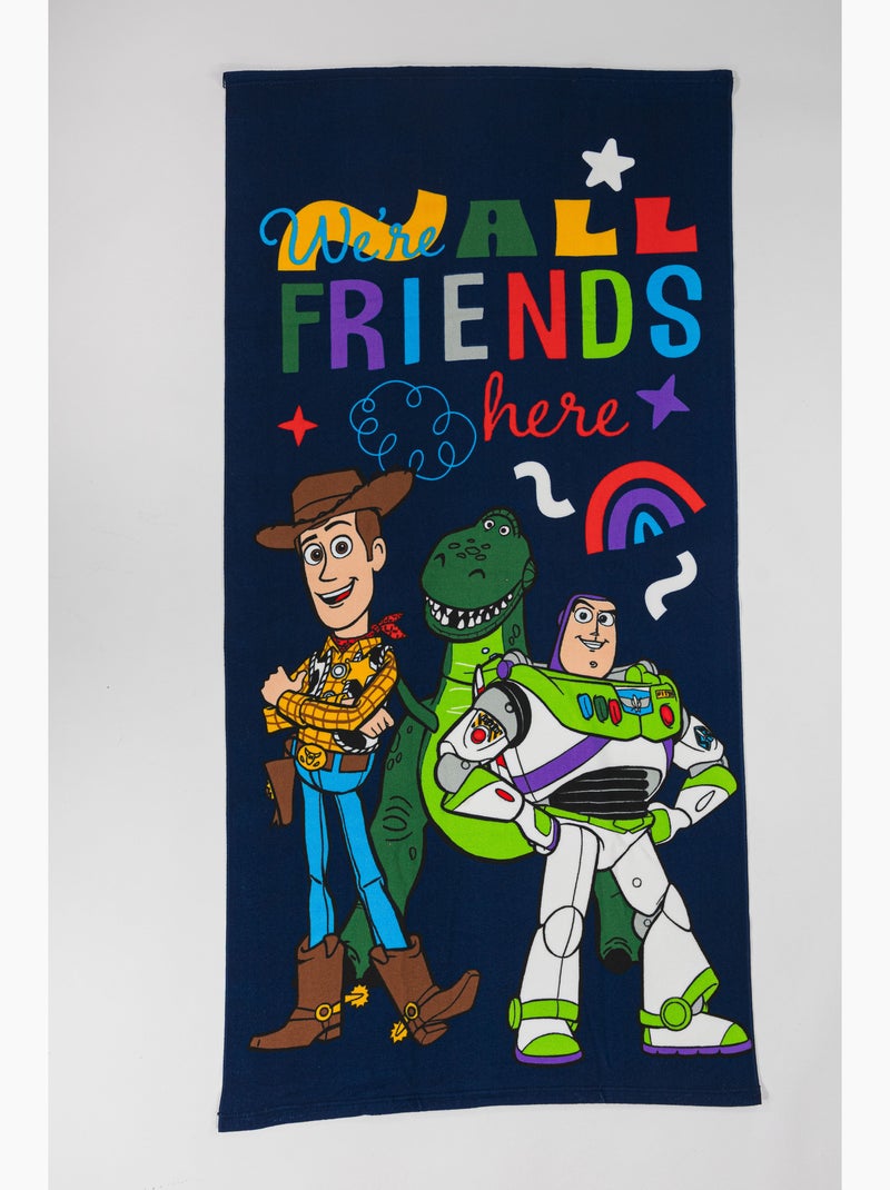 Toalla de Playa Infantil Toy Story Disney Pixar 70x140 cm 100% Poliéster Negro Azul - Kiabi