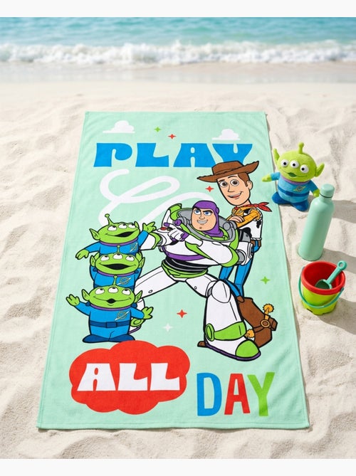 Toalla de Playa Infantil Toy Story Disney Pixar 70x140 cm 100% Poliéster - Kiabi Toalla de Playa Infantil Toy Story Disney Pixar 70x140 cm 100% Poliéster - Kiabi