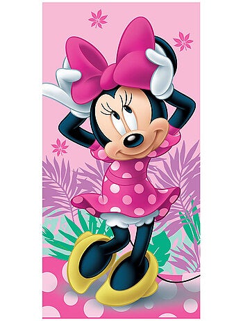 Toalla de playa minnie 100 % algodón estampado de lunares