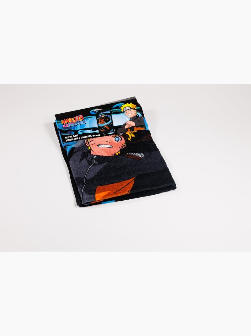 Toalla de Playa Naruto Shippuden 70x140 cm 100% Algodón Negro Beige Negro - Kiabi