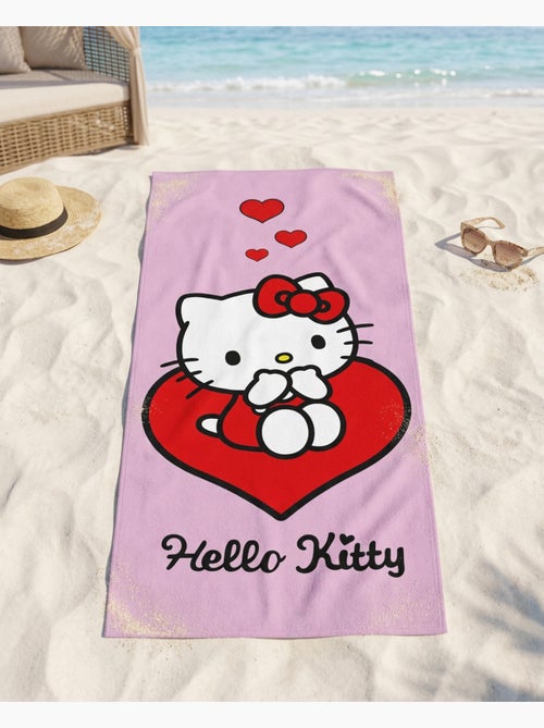 Toalla de Playa Niña Hello Kitty Sanrio 70x140 cm 100% Poliéster - Kiabi