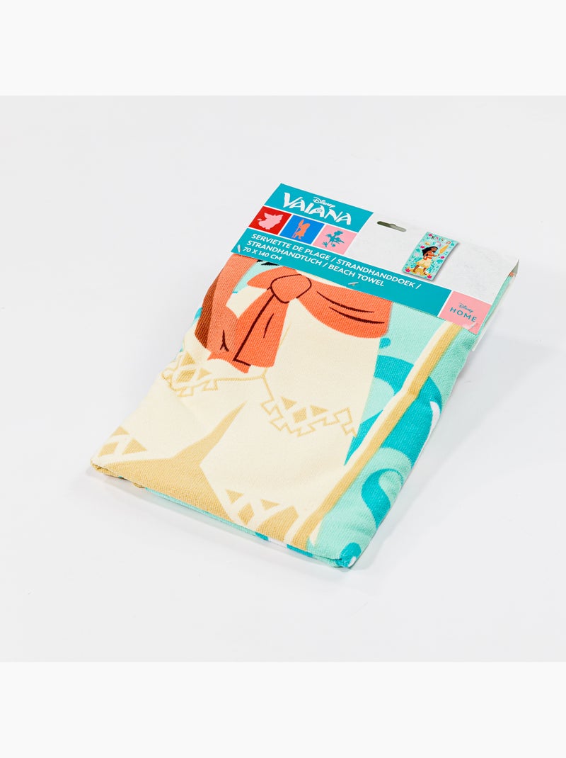 Toalla de Playa Niña Vaiana Disney 70x140 cm 100% Poliéster Azul turquesa - Kiabi