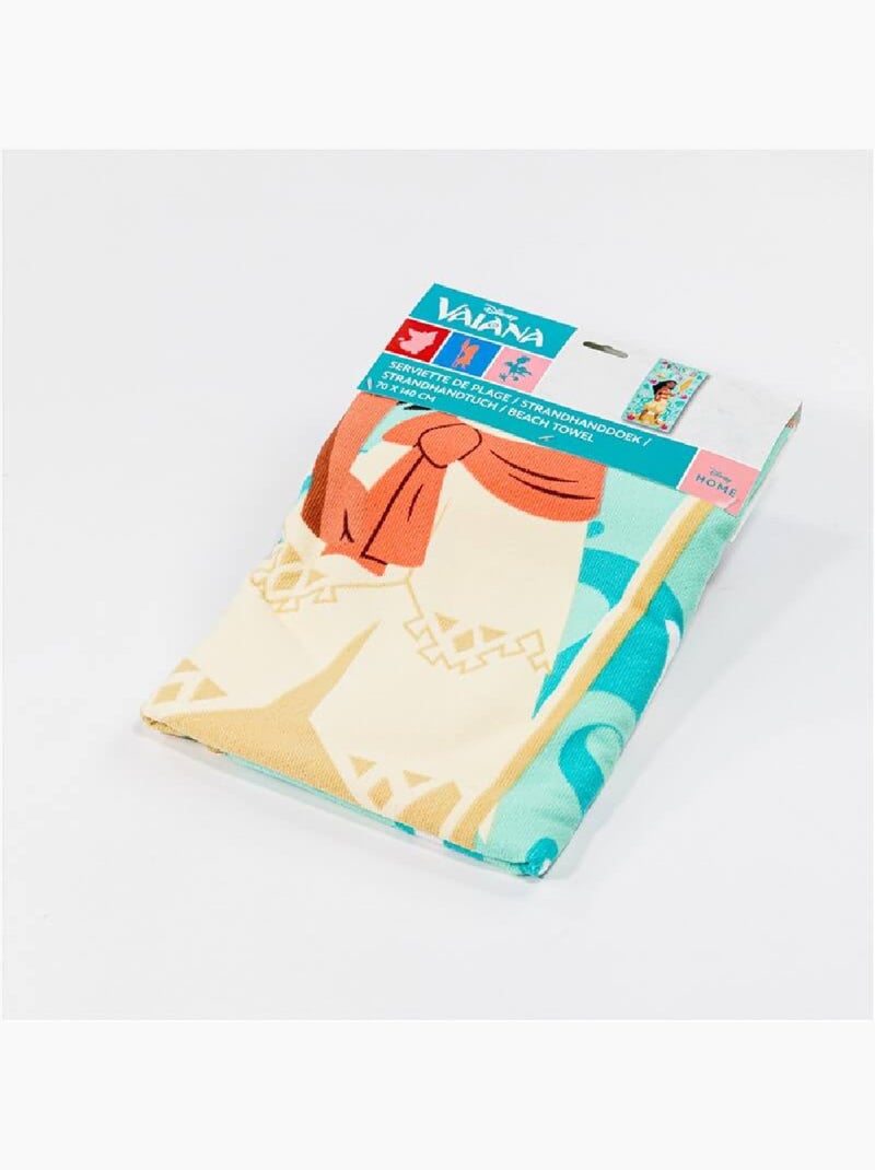 Toalla de Playa Niña Vaiana Disney 70x140 cm 100% Poliéster Azul turquesa - Kiabi