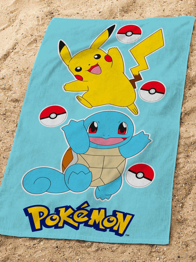 Toalla de playa 'Pokémon' Azul - Kiabi