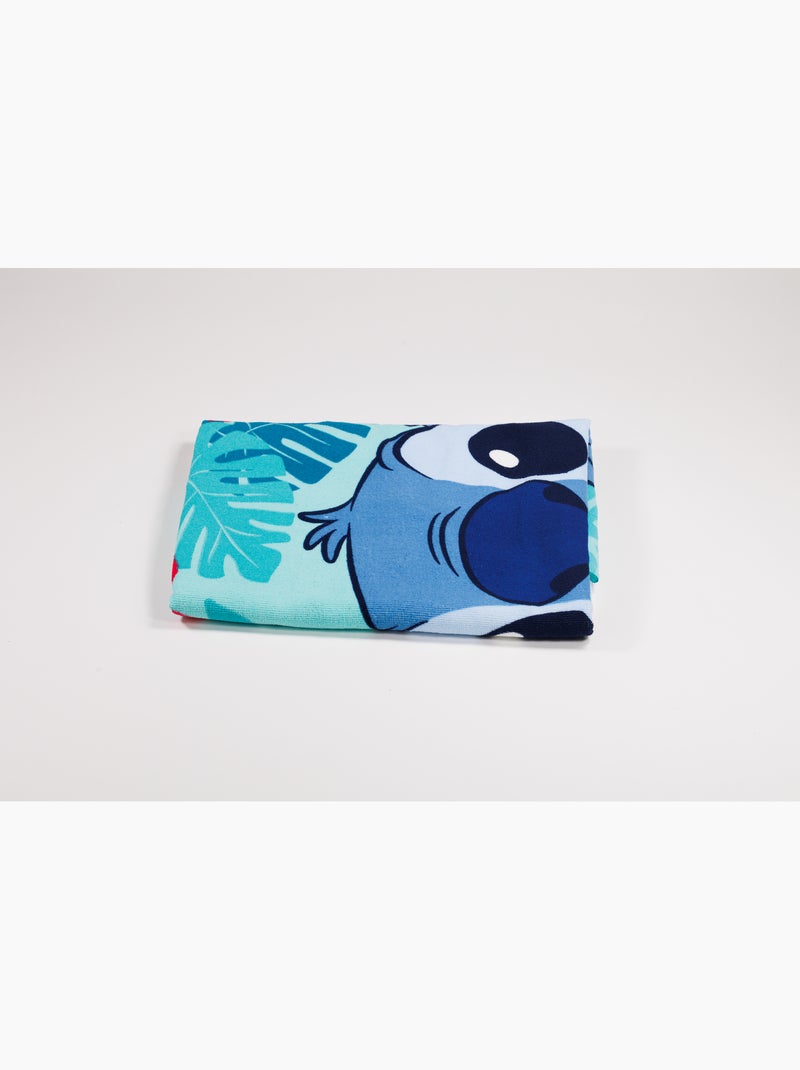 Toalla de Playa Stitch Disney 70x140 cm 100% Poliéster Azul turquesa - Kiabi