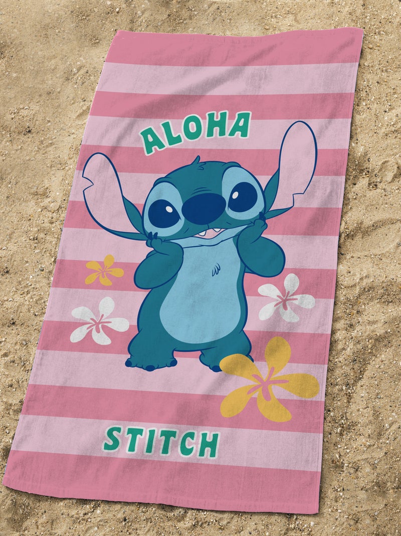 Toalla de playa 'Stitch' ROSA - Kiabi