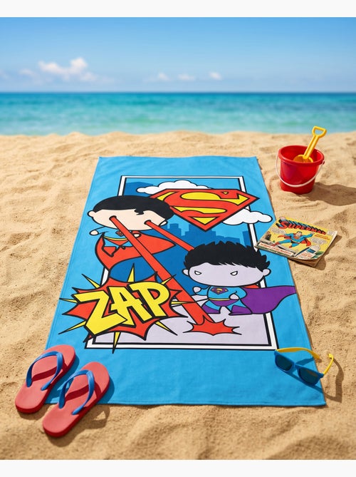 Toalla de Playa Superman DC Comics 70x140cm – ZAP Chibi – 100% Algodón – Licencia Oficial DC - Kiabi Toalla de Playa Superman DC Comics 70x140cm – ZAP Chibi – 100% Algodón – Licencia Oficial DC - Kiabi