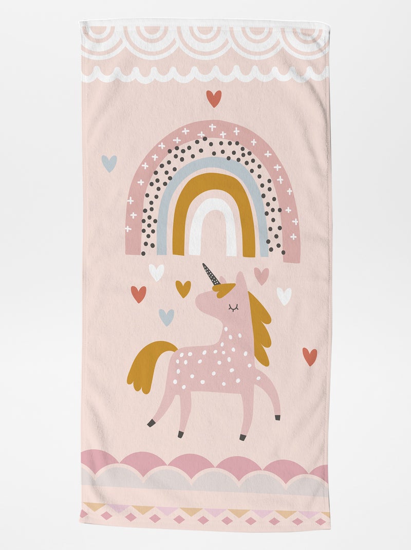 Toalla de playa 'Unicornio' ROSA - Kiabi