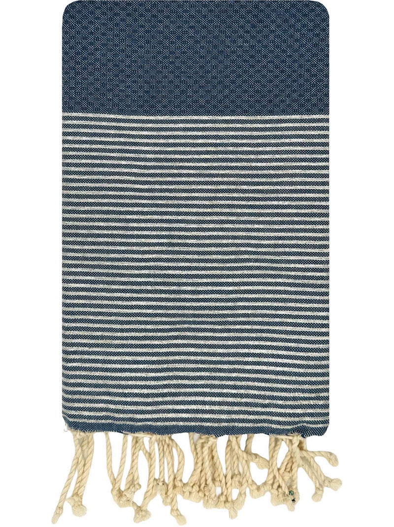 Toalla fouta de algodón reciclado | Reva Azul - Kiabi