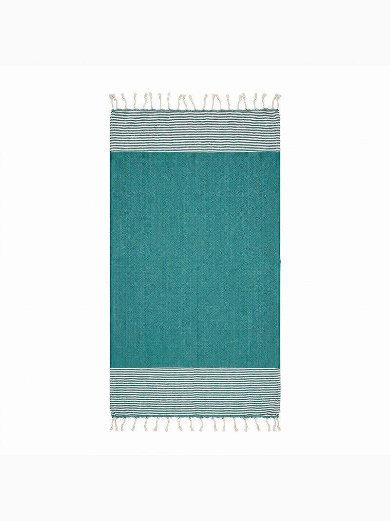 Toalla fouta de algodón reciclado | Reva Azul turquesa - Kiabi