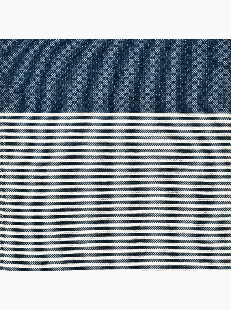 Toalla fouta de algodón reciclado | Reva Blanco Azul - Kiabi