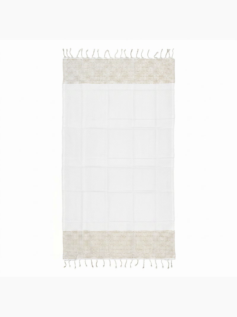 Toalla fouta de algodón reciclado | Reva Blanco - Kiabi