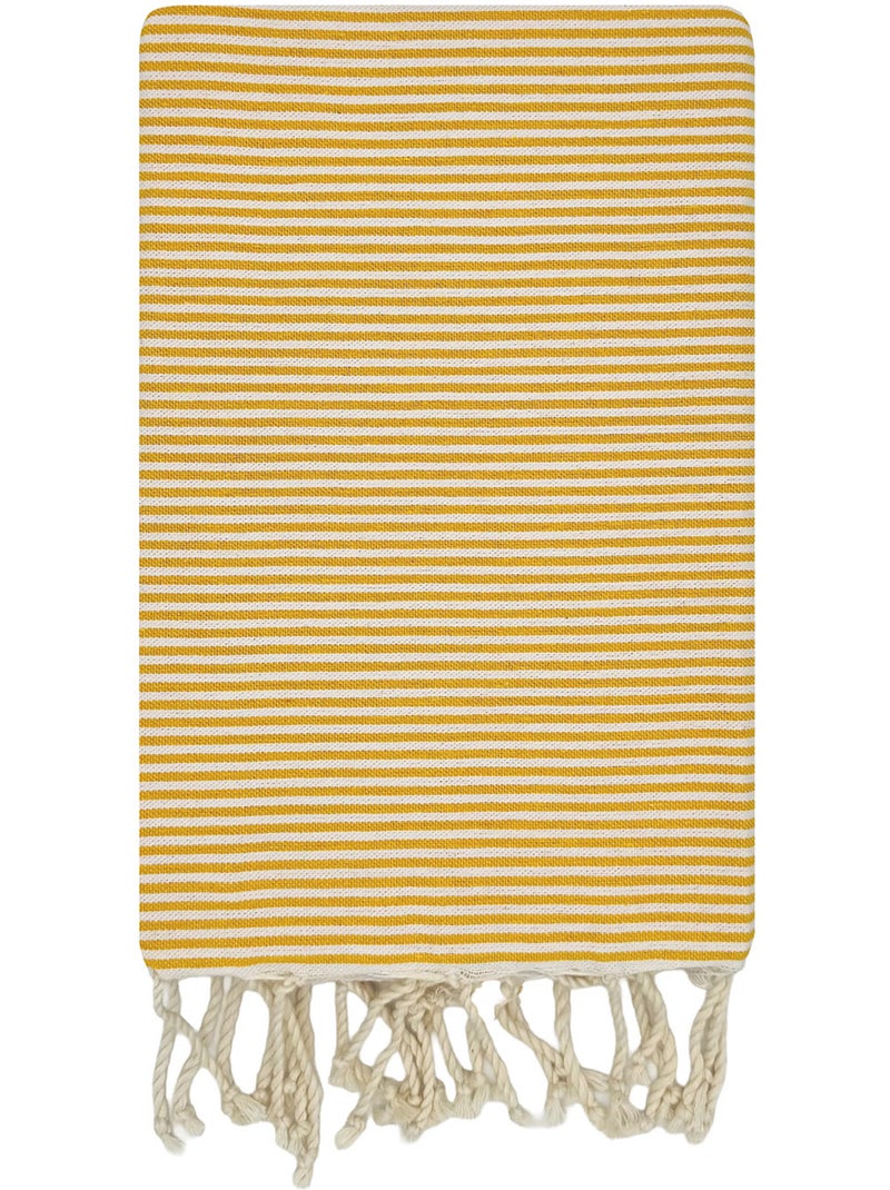 Toalla fouta de algodón reciclado | Reva Naranja - Kiabi