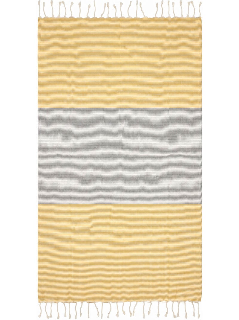 Toalla fouta de algodón reciclado | Reva Naranja - Kiabi