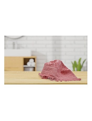 Toalla jacquard con flecos