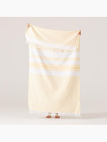 Toalla pareo de playa, tejido en relieve, Fouta - Gamusi.