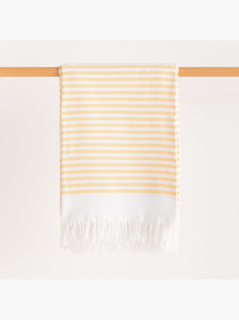Toalla pareo de playa, tejido en relieve, Fouta - Gamusi. Amarillo - Kiabi