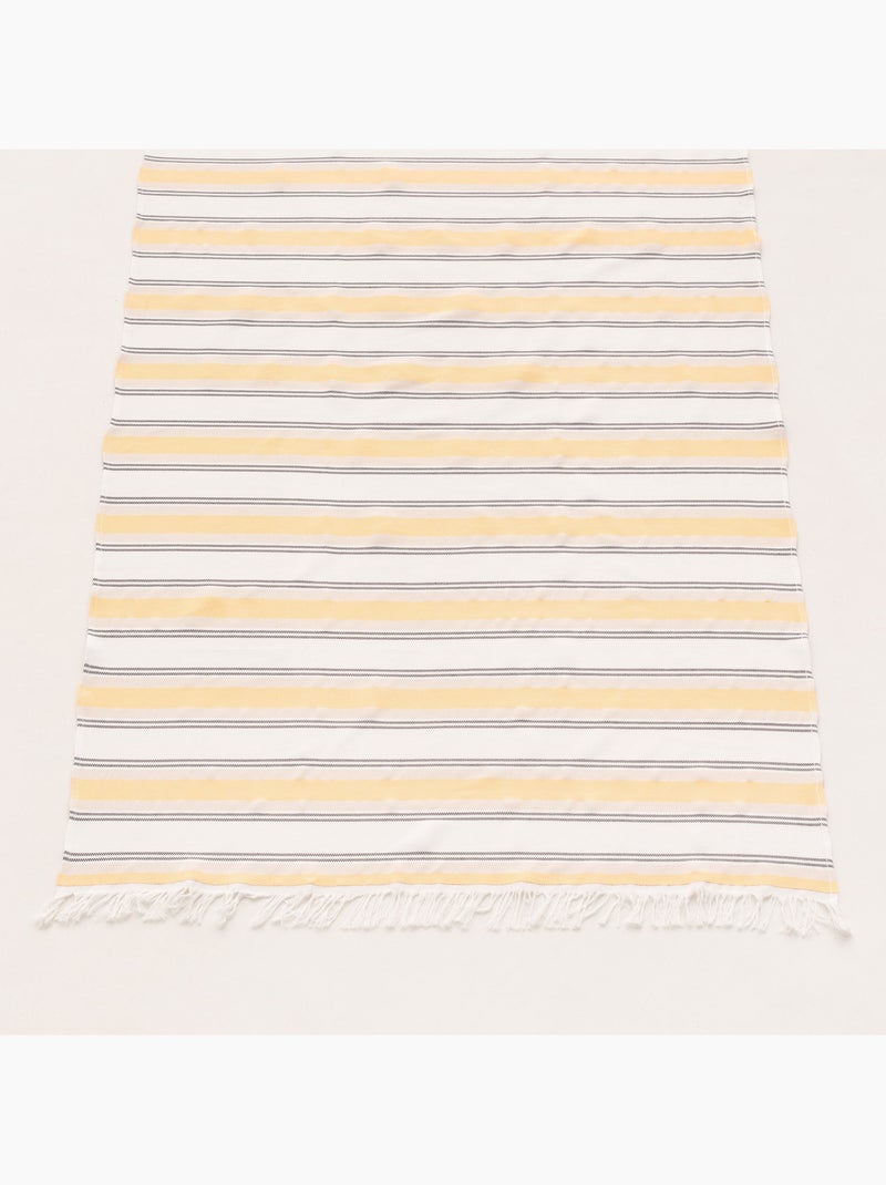 Toalla pareo de playa, tejido en relieve, Fouta - Gamusi. Amarillo - Kiabi