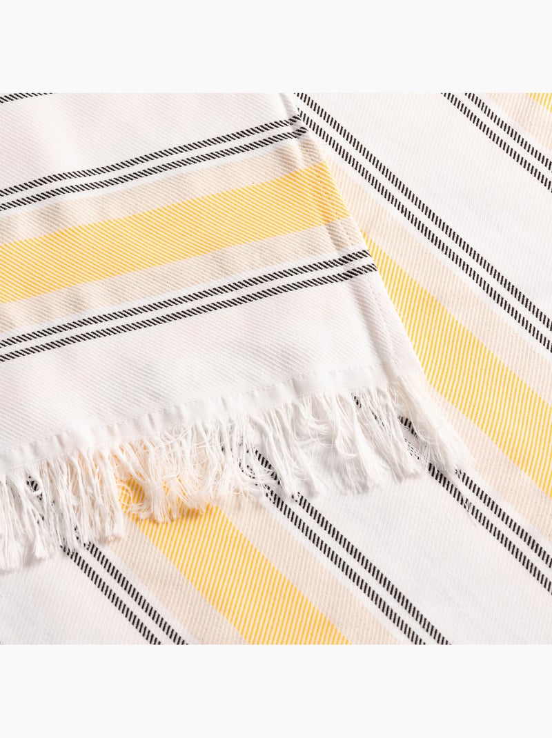 Toalla pareo de playa, tejido en relieve, Fouta - Gamusi. Amarillo - Kiabi