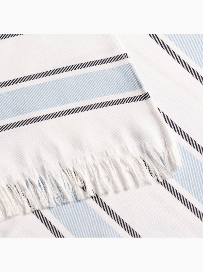 Toalla pareo de playa, tejido en relieve, Fouta - Gamusi. Azul cielo - Kiabi