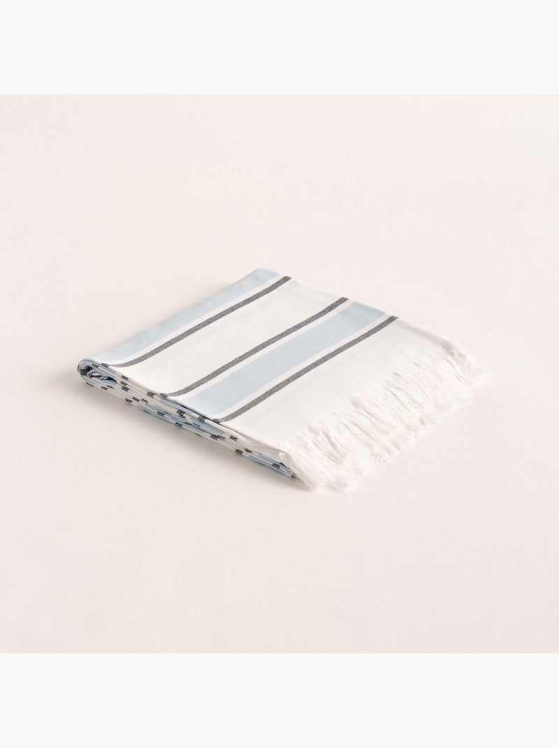 Toalla pareo de playa, tejido en relieve, Fouta - Gamusi. Azul cielo - Kiabi