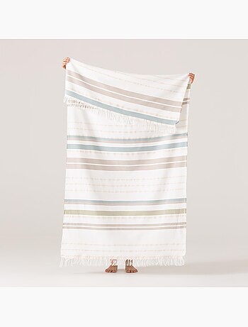 Toalla pareo de playa, tejido en relieve, Fouta - Gamusi.