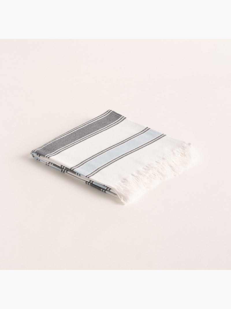 Toalla pareo de playa, tejido en relieve, Fouta - Gamusi. Azul marino - Kiabi