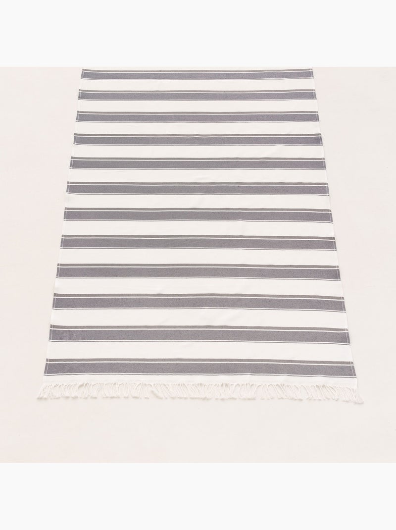 Toalla pareo de playa, tejido en relieve, Fouta - Gamusi. Azul marino - Kiabi