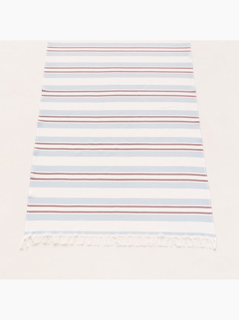 Toalla pareo de playa, tejido en relieve, Fouta - Gamusi. Azul Rojo - Kiabi