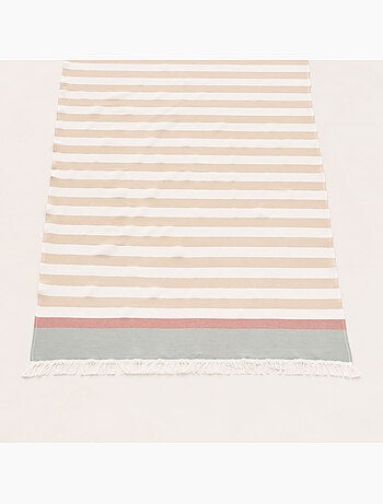 Toalla pareo de playa, tejido en relieve, Fouta - Gamusi.