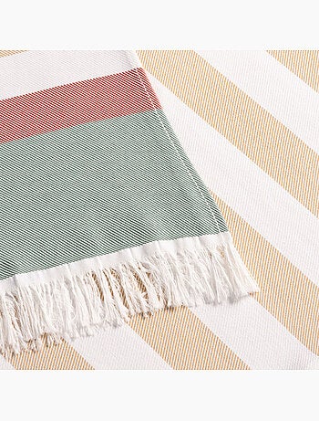 Toalla pareo de playa, tejido en relieve, Fouta - Gamusi.