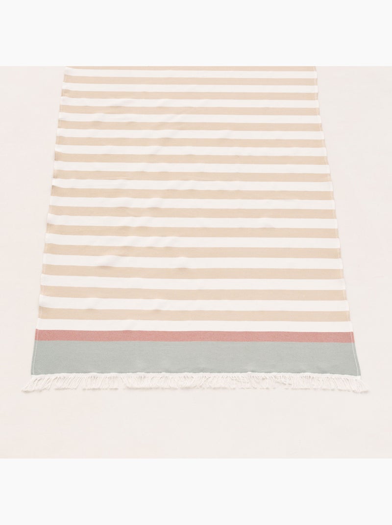 Toalla pareo de playa, tejido en relieve, Fouta - Gamusi. Beige - Kiabi