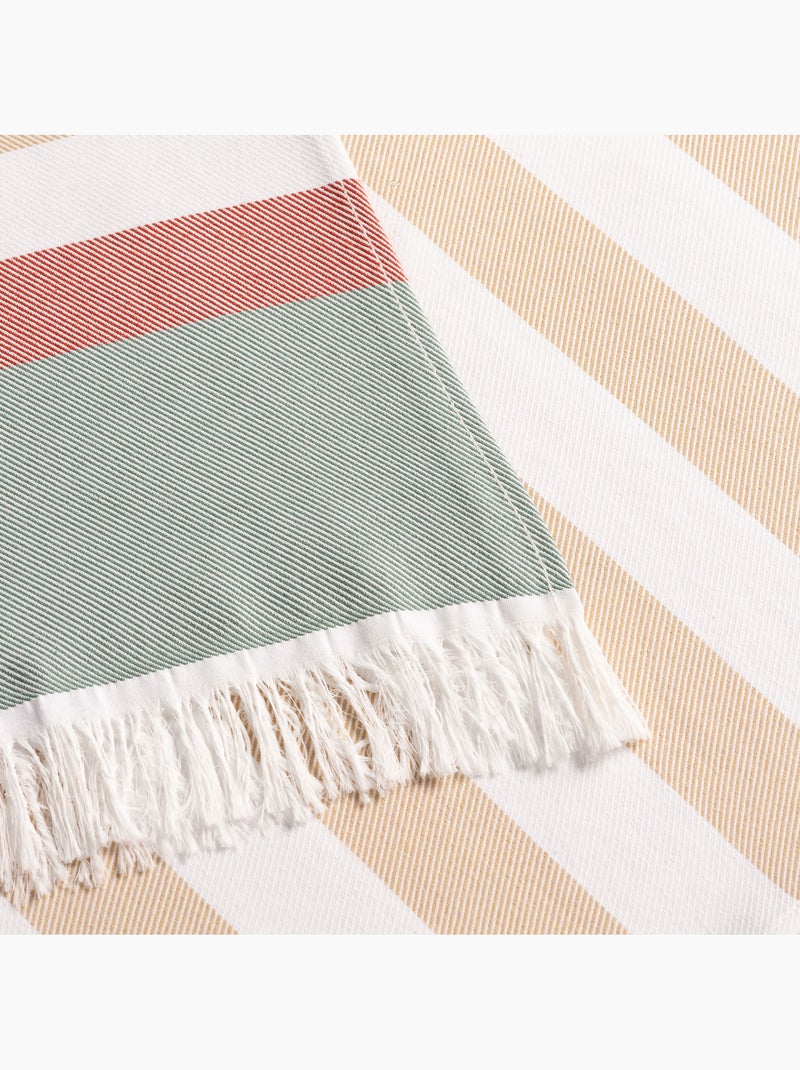 Toalla pareo de playa, tejido en relieve, Fouta - Gamusi. Beige - Kiabi