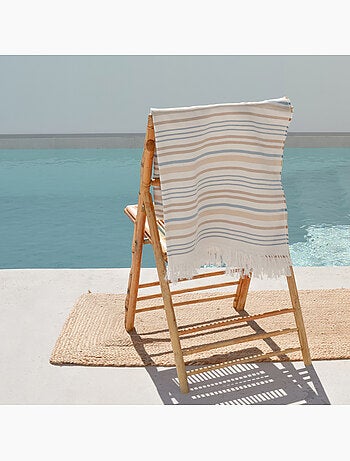 Toalla pareo de playa, tejido en relieve, Fouta - Gamusi.