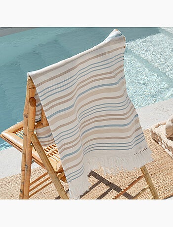 Toalla pareo de playa, tejido en relieve, Fouta - Gamusi.
