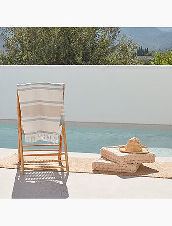Toalla pareo de playa, tejido en relieve, Fouta - Gamusi.