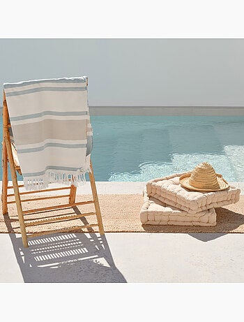 Toalla pareo de playa, tejido en relieve, Fouta - Gamusi.