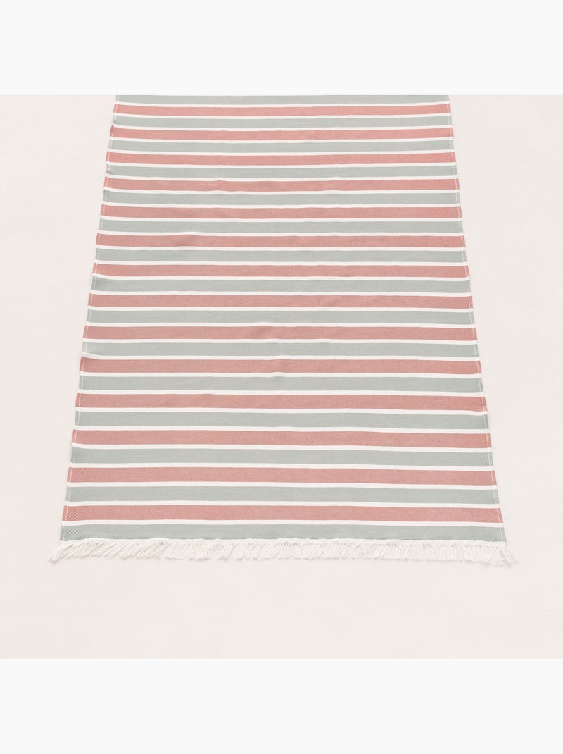 Toalla pareo de playa, tejido en relieve, Fouta - Gamusi. Blanco Rojo - Kiabi
