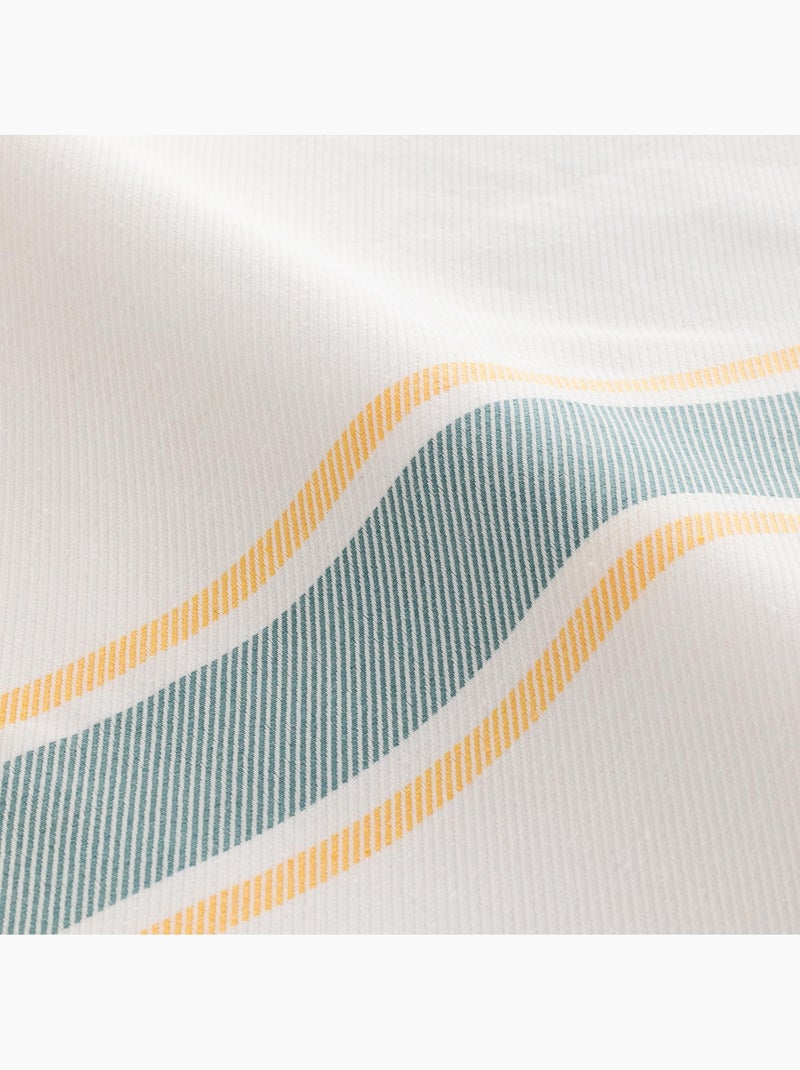 Toalla pareo de playa, tejido en relieve, Fouta - Gamusi. Blanco Verde - Kiabi