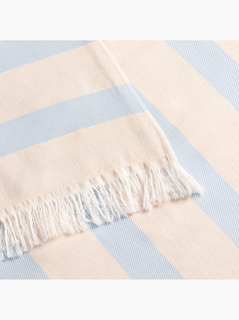 Toalla pareo de playa, tejido en relieve, Fouta - Gamusi. Celeste - Kiabi