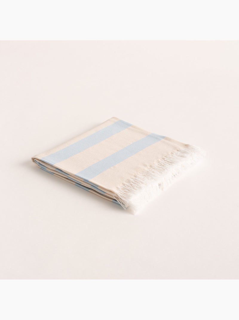 Toalla pareo de playa, tejido en relieve, Fouta - Gamusi. Celeste - Kiabi