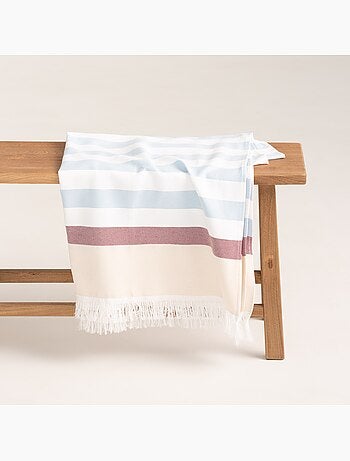 Toalla pareo de playa, tejido en relieve, Fouta - Gamusi.