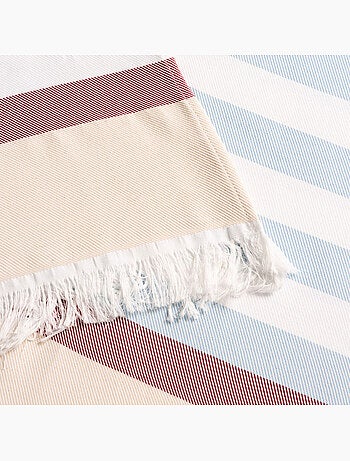 Toalla pareo de playa, tejido en relieve, Fouta - Gamusi.