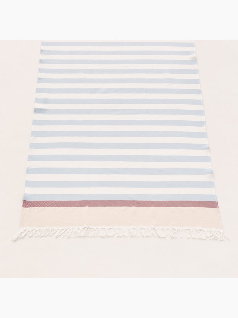 Toalla pareo de playa, tejido en relieve, Fouta - Gamusi. Celeste - Kiabi