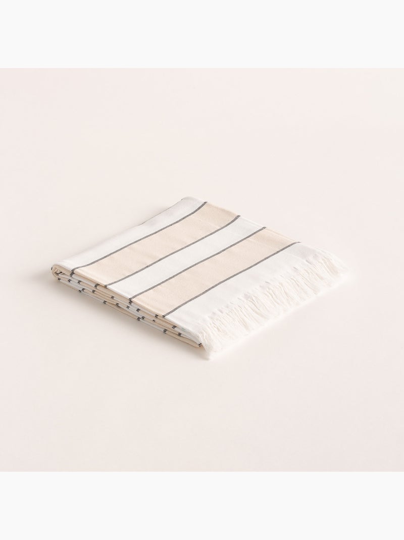 Toalla pareo de playa, tejido en relieve, Fouta - Gamusi. Crudo - Kiabi